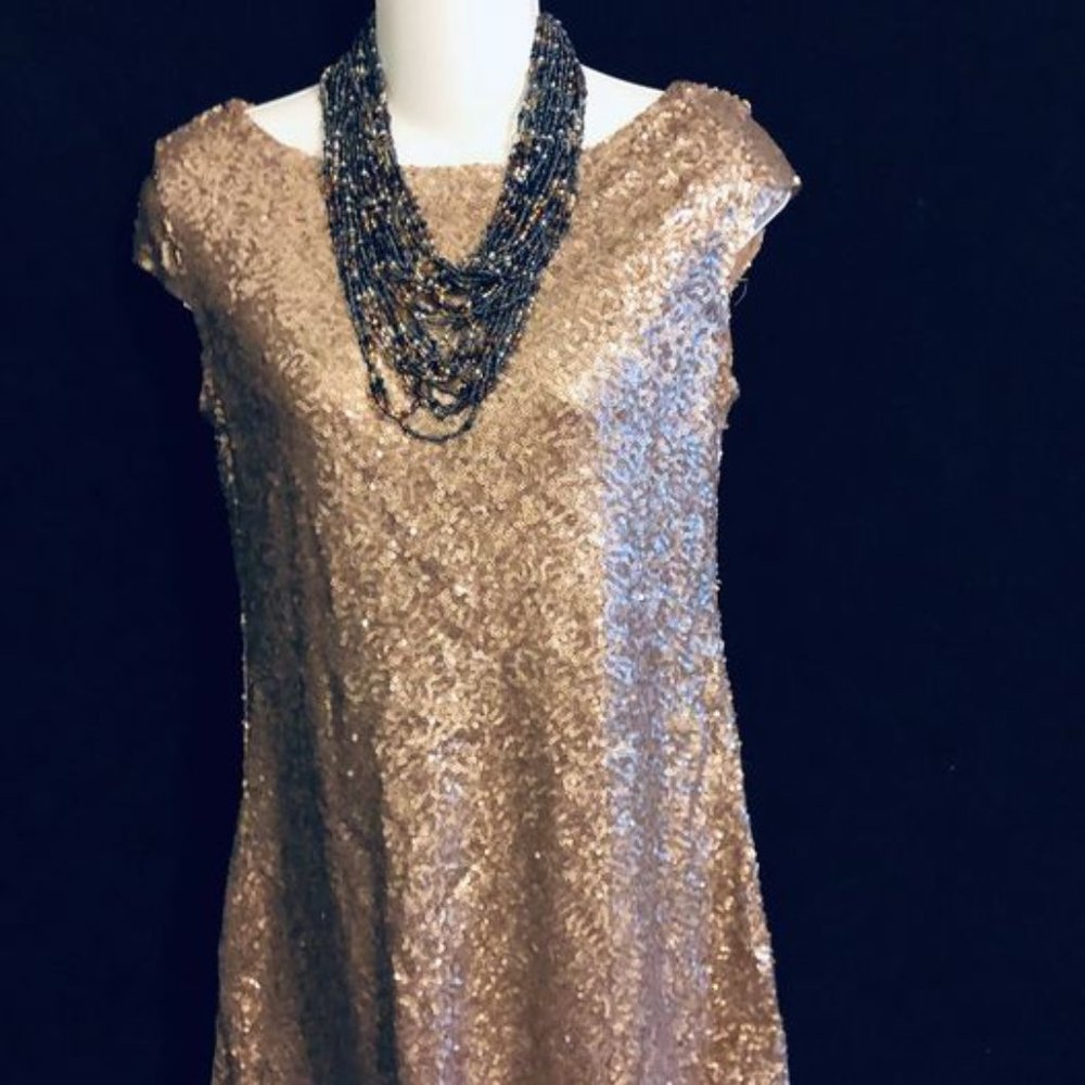 Gold Sequin Dress